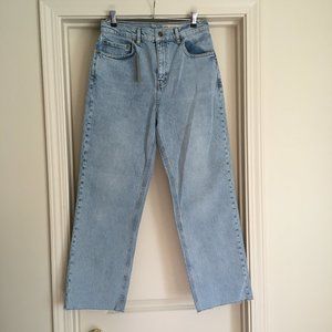 ASOS Wide Leg Raw Hem Jeans